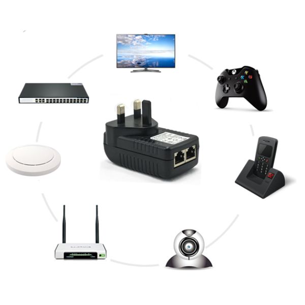 Wall Mounted Poe Power Adapter Wifi Adapter Desktop Power Supply AU EU UK US Plug 12V - 48V