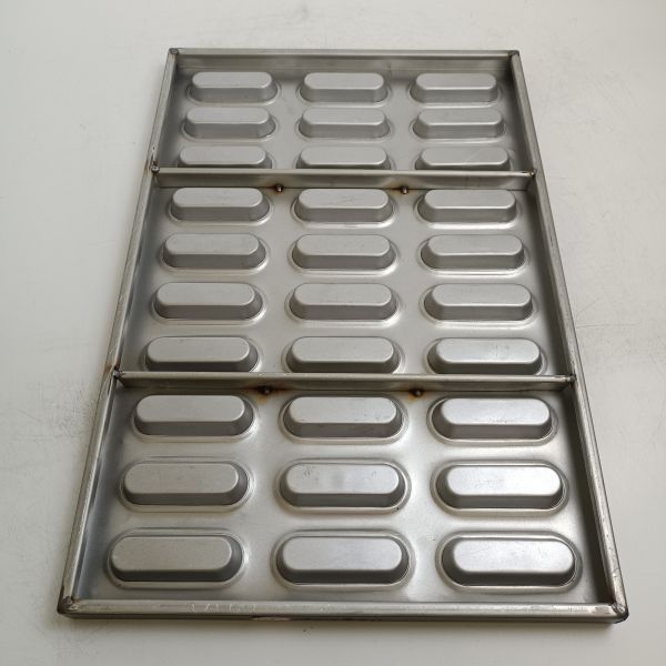 Al Steel Deep Non Stick Bun Tins 30 Cavity With PTFE Coating