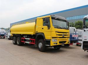 Best Yellow 6x4 18m3 Tanker Truck Water Sprinkler Truck With HW76 Lengthen Cab wholesale