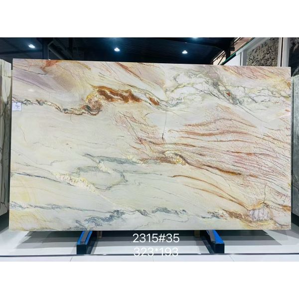 Brazilian Rainbow Impression Marble Luxury Stone Book-match Background Feature Wall Luxurious Flooring Stone