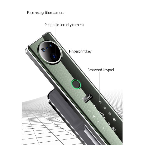 TH-Q9 3D face Front Door Lock