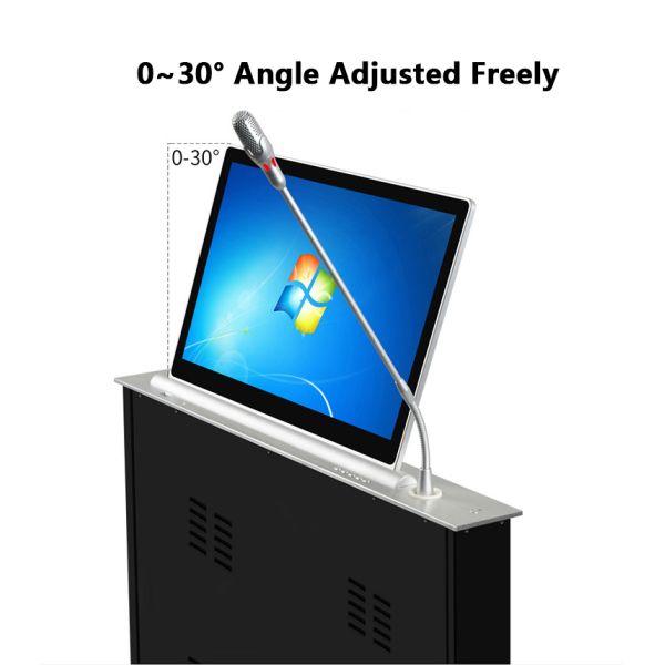 Professional Conference Motorized Pop up Monitor Hidden Desk Lcd Monitor Lift Mechanism