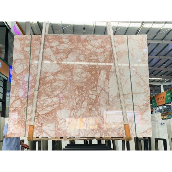 Natural Personalized Italian Bvlgari Pink Marble Slab Pink Marble Flooring