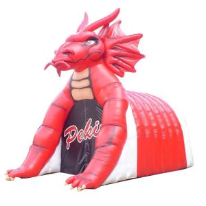 Best ustom inflatable football tunnel , Football inflatable dragon mascot tunnel wholesale