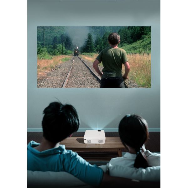 3.5mm Earphone Mini LCD FHD 1080P Projector 200 ANSI Lumens