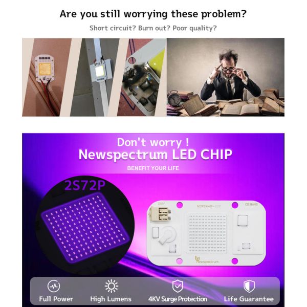 High Brightness 50 Watt Cob Led UV Diode 395nm OEM No Welding