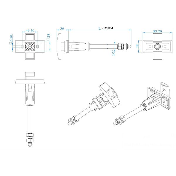 High Quality T-handle Arcade Machines Door Locks Vending Machine Lock