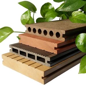 Fade Resistance WPC Hollow Decking Recyclable Plastic And Wood Composite