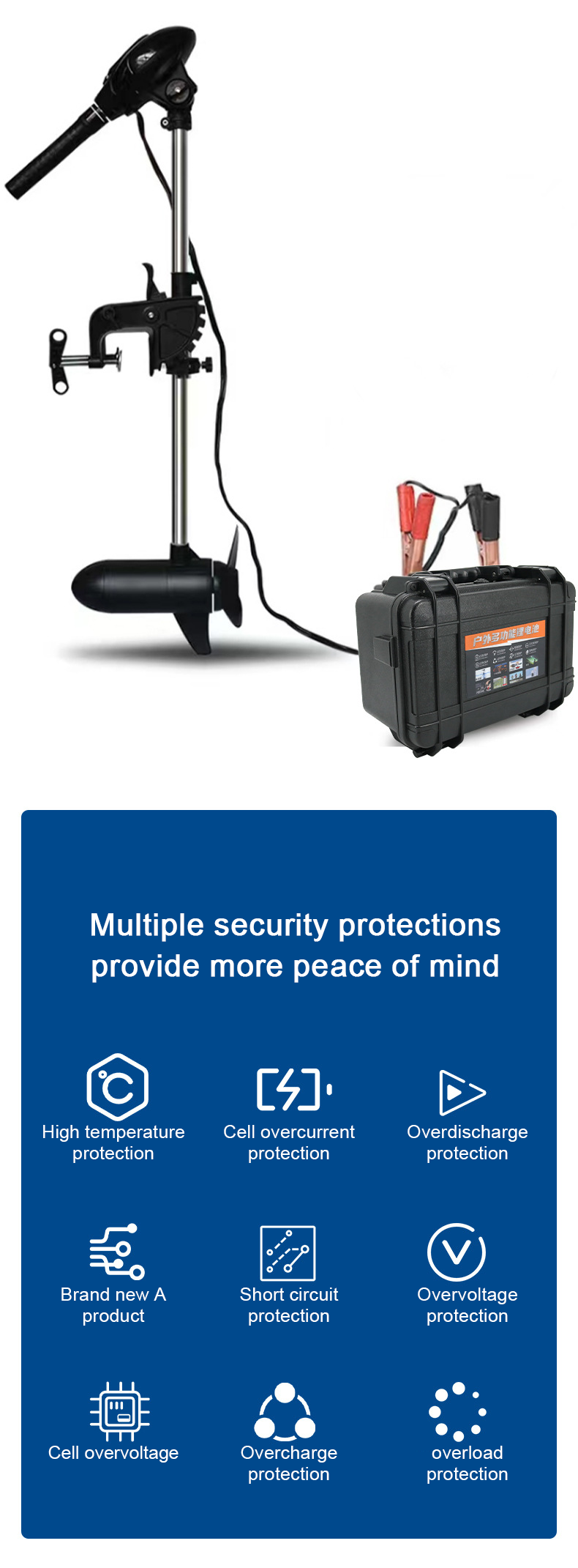 CLF 12V 100AH Lithium Battery OEM ODM Electric Motor Assault Boat Kayak 24 Volt 200 Amp Marine Thruster Battery