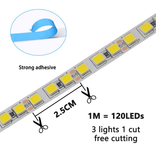 Customized DC12V 5054 Single Color LED Strip Lights Flexible 600leds/M
