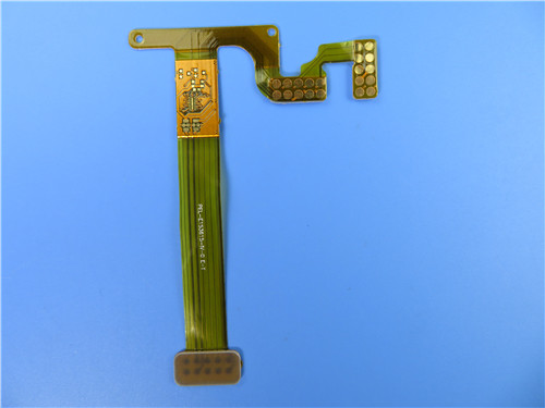 Multilayer Flexible Printed Circuit 4-layer FPC on Polyimide With FR4 Stiffener and Immersion Gold for Digital Electroni