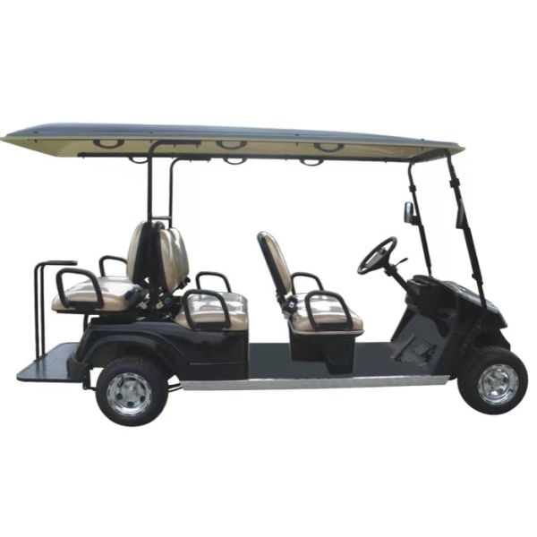 4 6 Seater Lithium Ion EV Global Golf Carts With 40 Mph Power Steering Foldable Seat LCD Headlight LED Screen