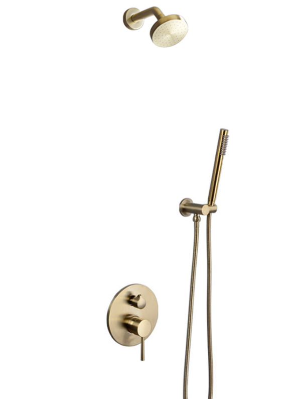 OEM Brushed Golden Concealed Rain Shower Faucets