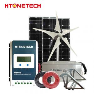 Best Mono B Grade Grid Connected Solar System With Horizontal Axis Wind Turbine Generator wholesale