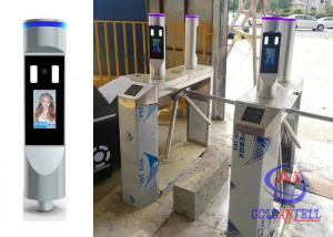 China Workplace Entry Tripod Turnstile Gate Non Contact Face Recognition With Body Temperature Measure on sale