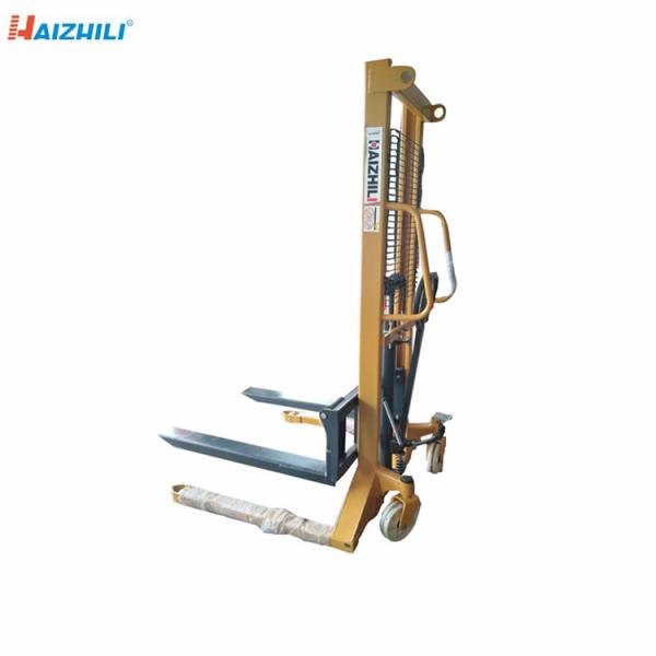 Cheap 2 Ton Straddle Pallet Stacker With C Steel Mast , Hydraulic Hand Stacker Manual Forklift for sale