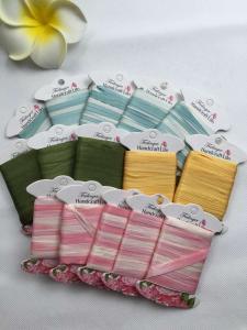 Best new design 0900#  variegated silk ribbon,multicolor ribbon,rainbow 100% silk ribbon,ribbon,embroidery ribbon wholesale