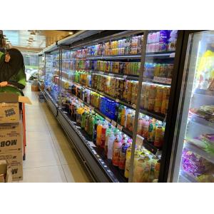 Refrigerated Drink Merchandise Open Display Chiller With LED Light