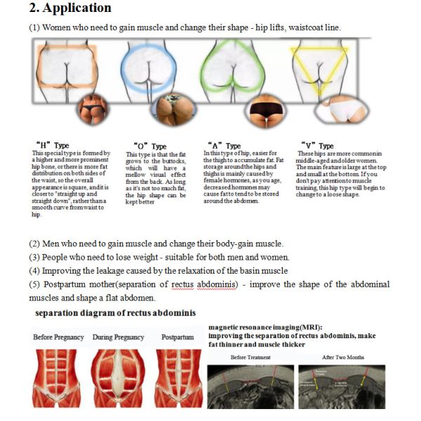 HIEMT EMS 4 Handles Abdominal Muscle Stimulator EMS Neo Sculpting Machine