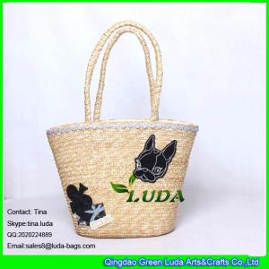 Best LUDA fashion straw lady handbags natural wheat straw customized beach bags wholesale